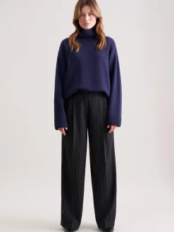 Seidensticker Damen Pullover - Relaxed Fit in marine