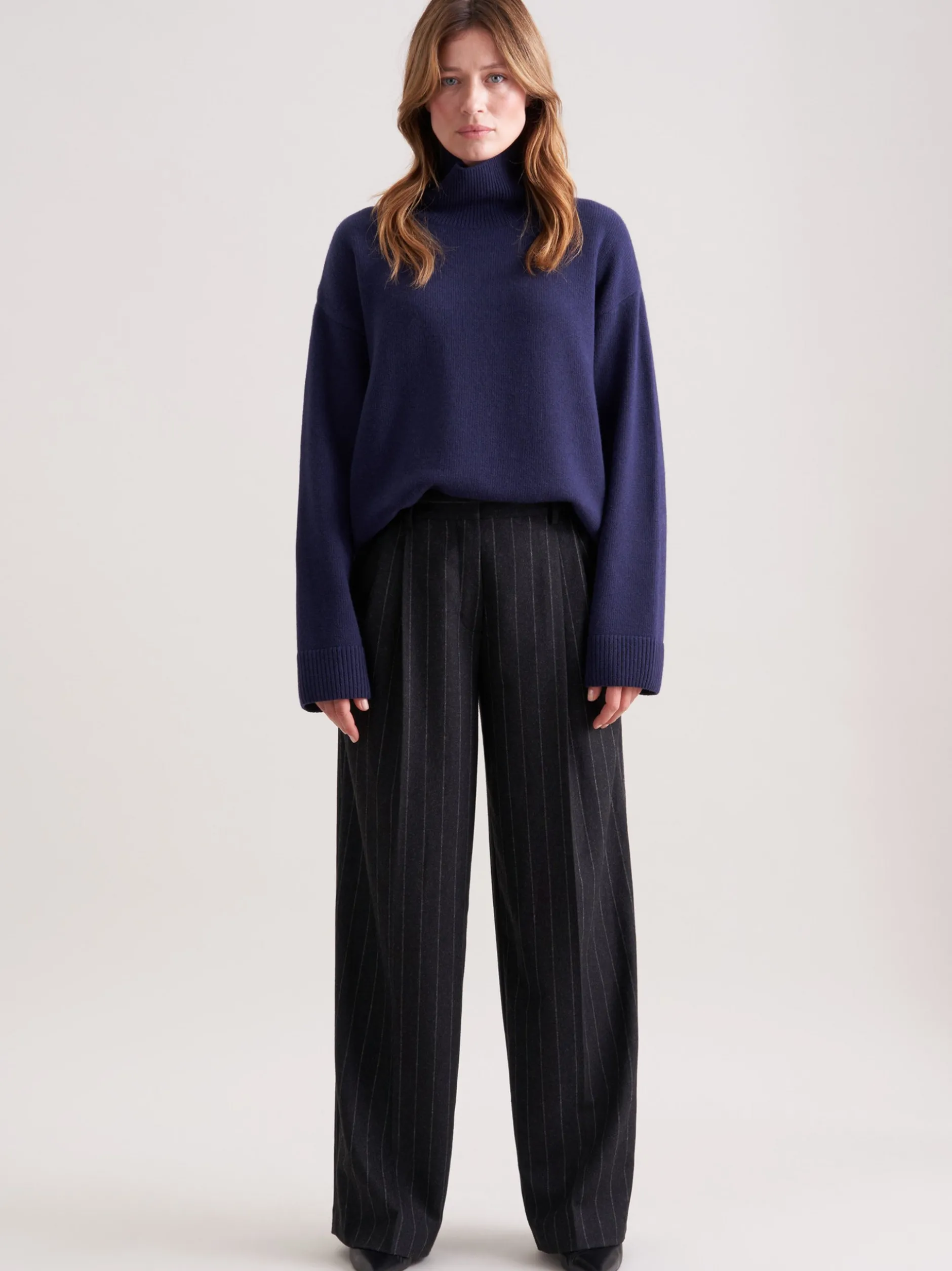 Seidensticker Damen Pullover - Relaxed Fit in marine