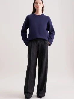 Seidensticker Damen Pullover - Relaxed Fit in marine