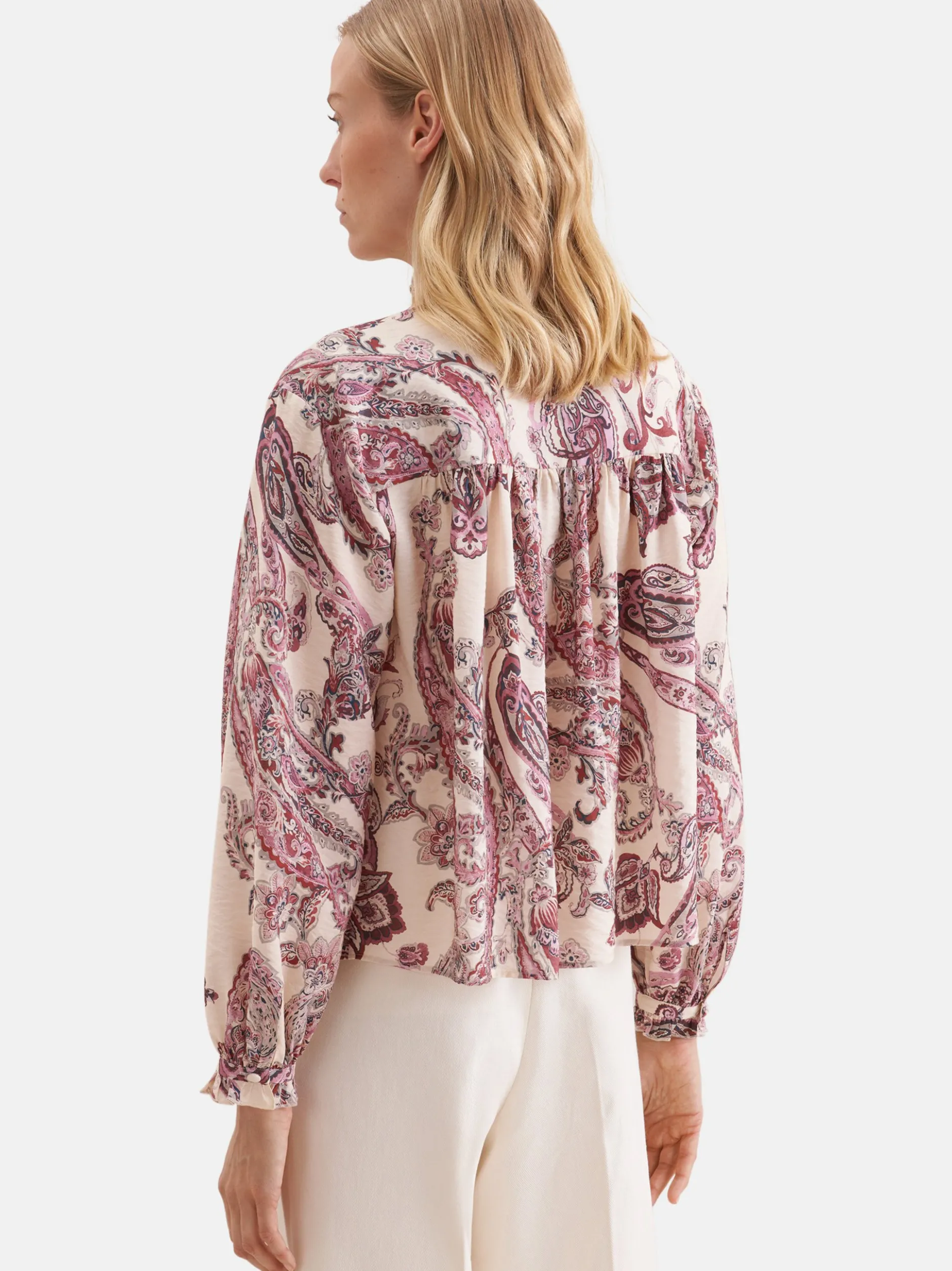 Seidensticker Damen Rüschenbluse - Regular Fit in rosa