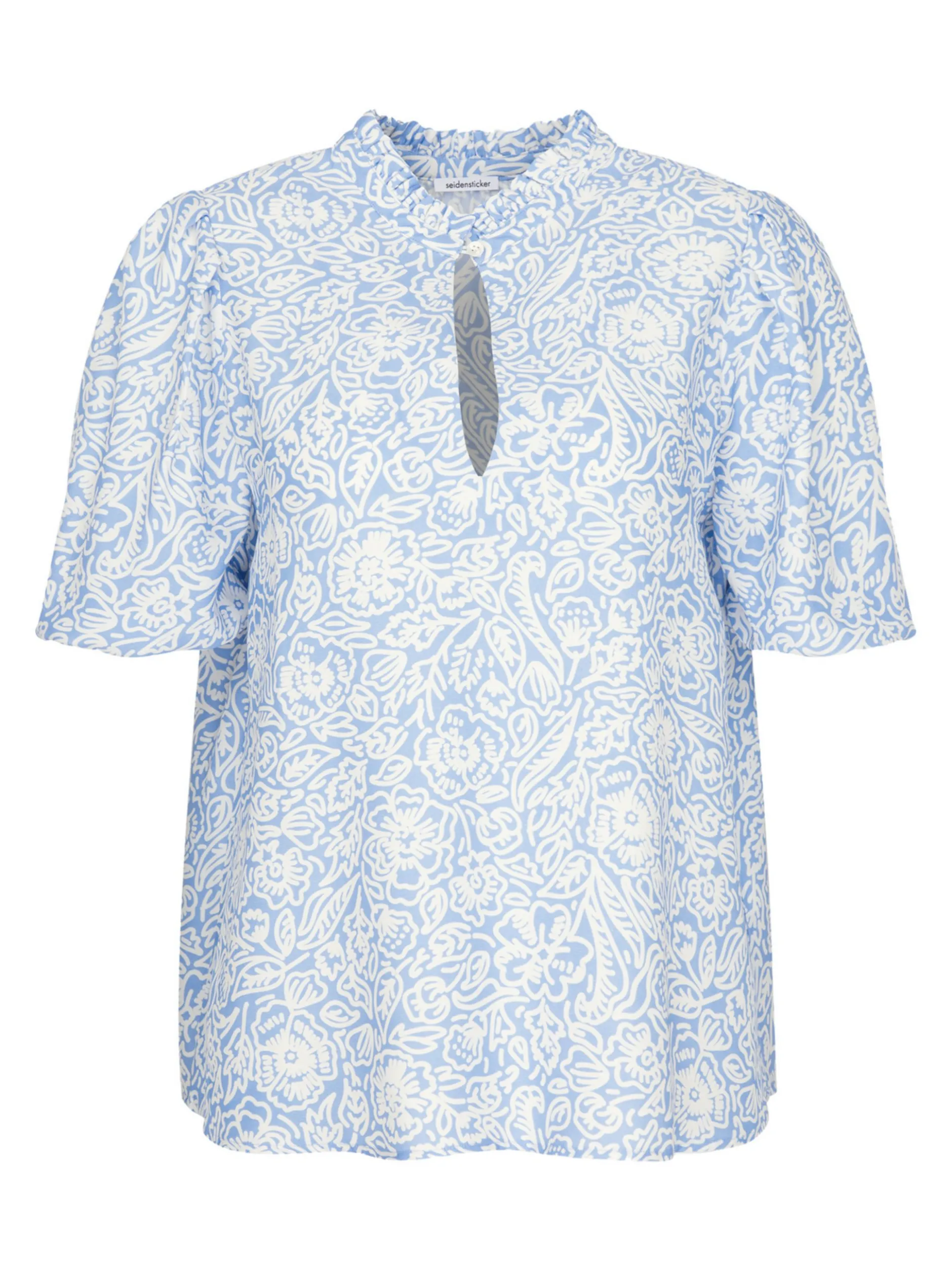 Seidensticker Damen Shirtbluse - Regular Fit in blau