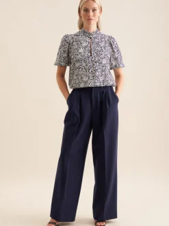 Seidensticker Damen Shirtbluse - Regular Fit in blau