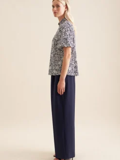 Seidensticker Damen Shirtbluse - Regular Fit in blau