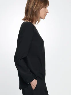 Seidensticker Damen Shirtbluse - Regular Fit in schwarz