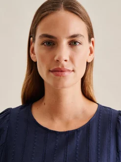 Seidensticker Damen Shirtbluse - Regular Fit in marine