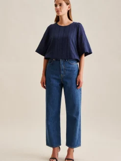 Seidensticker Damen Shirtbluse - Regular Fit in marine