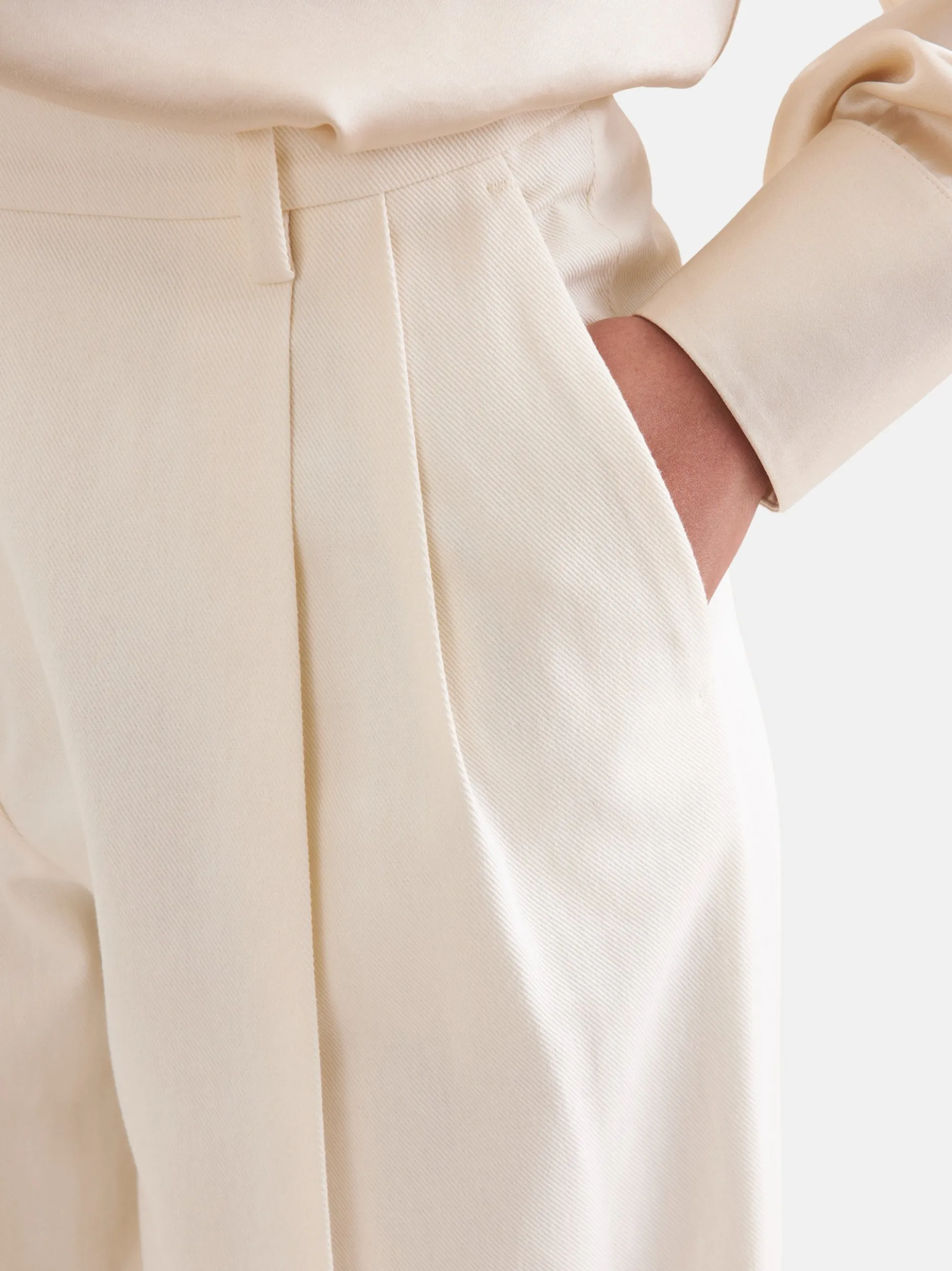 Seidensticker Damen Stoffhose - Regular Fit in ecru