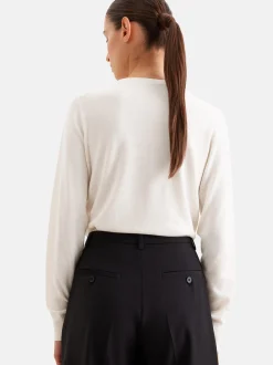 Seidensticker Damen Sweater - Regular Fit in weiß