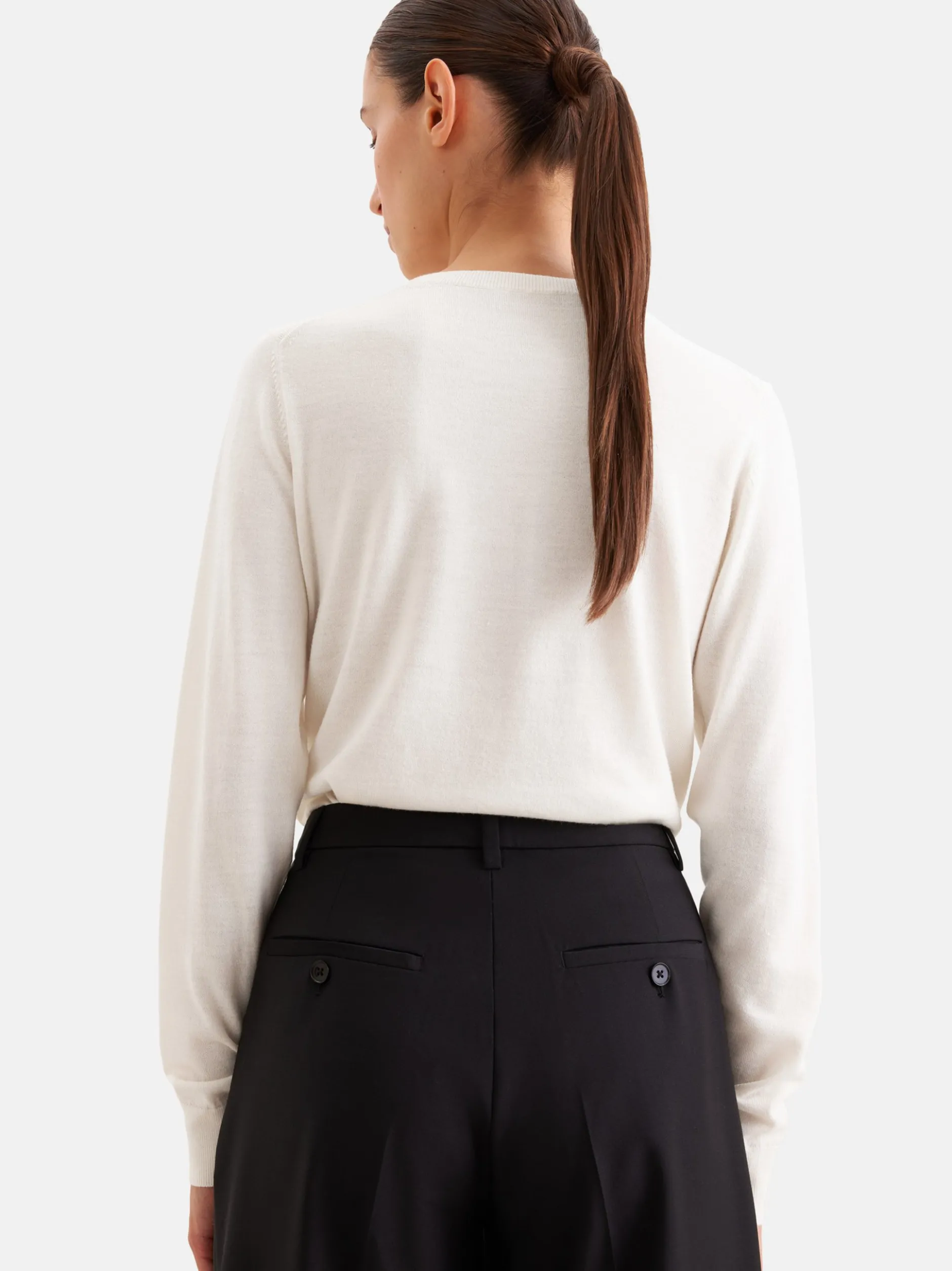 Seidensticker Damen Sweater - Regular Fit in weiß