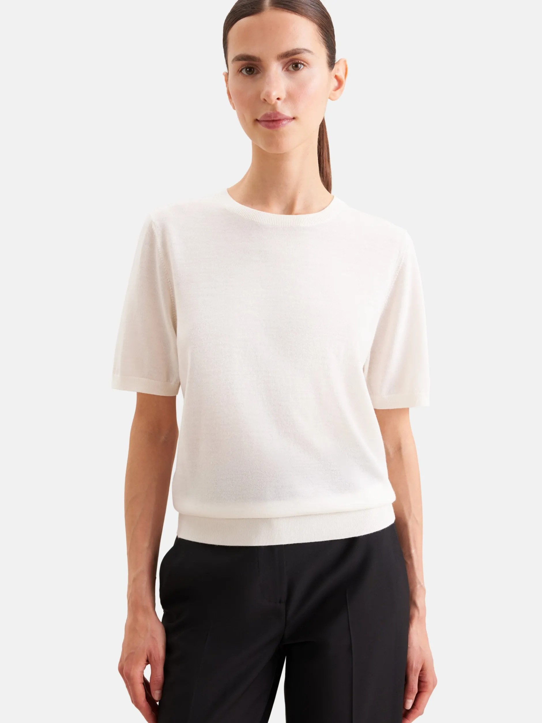Seidensticker Damen Sweater - Regular Fit in weiß