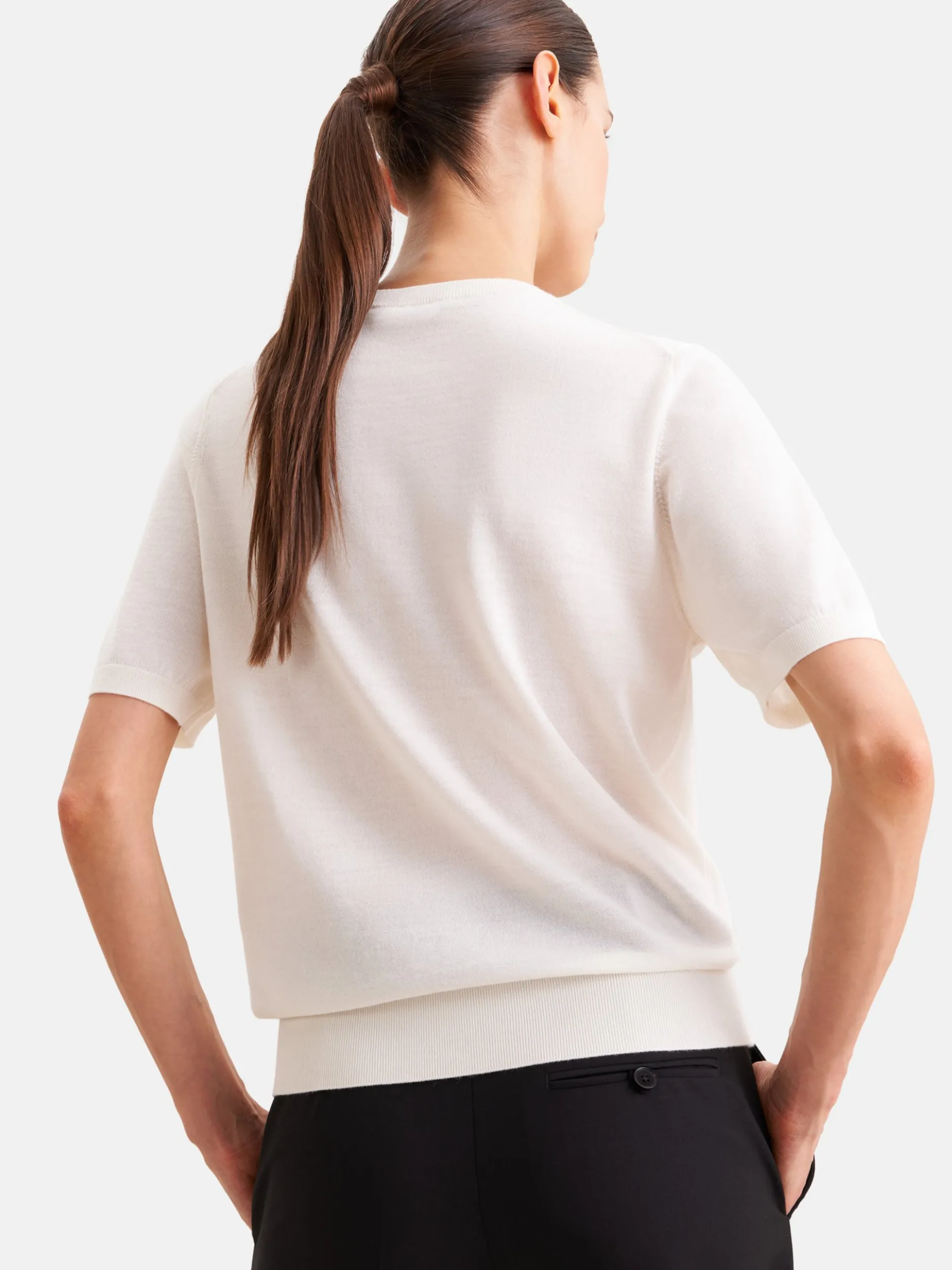 Seidensticker Damen Sweater - Regular Fit in weiß