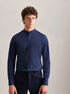 Seidensticker Herren Business Hemd - Slim Fit in blau