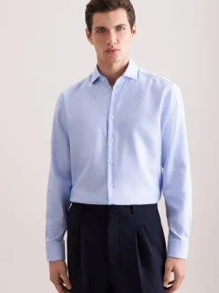 Seidensticker Herren Business Hemd - Regular Fit in blau