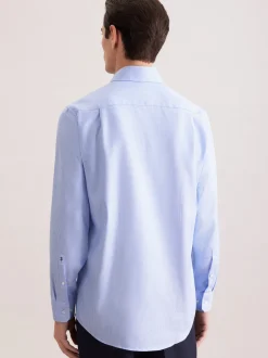 Seidensticker Herren Business Hemd - Regular Fit in blau