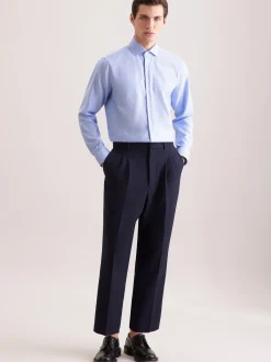 Seidensticker Herren Business Hemd - Regular Fit in blau