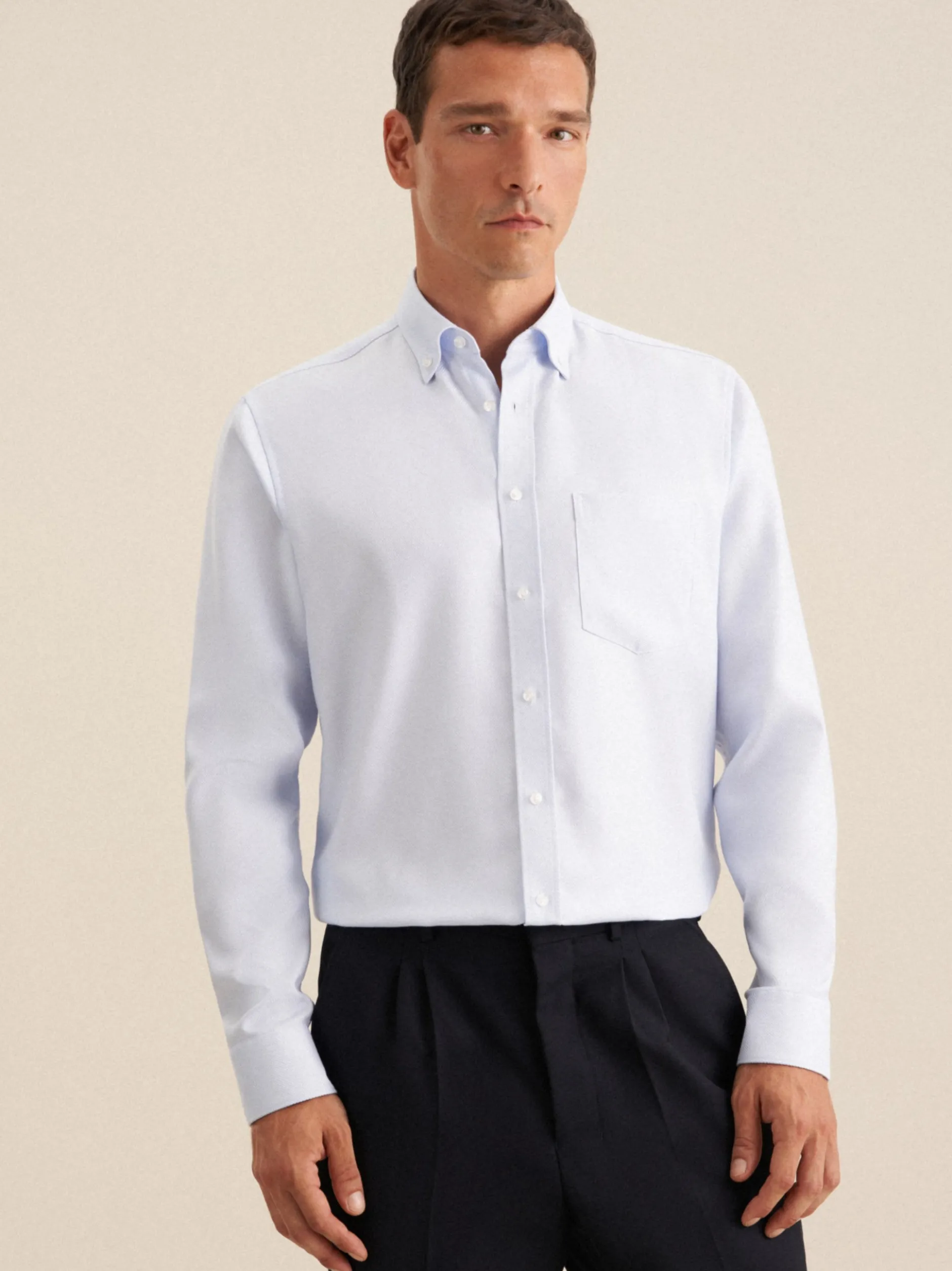 Seidensticker Herren Business Hemd - Regular Fit in hellblau