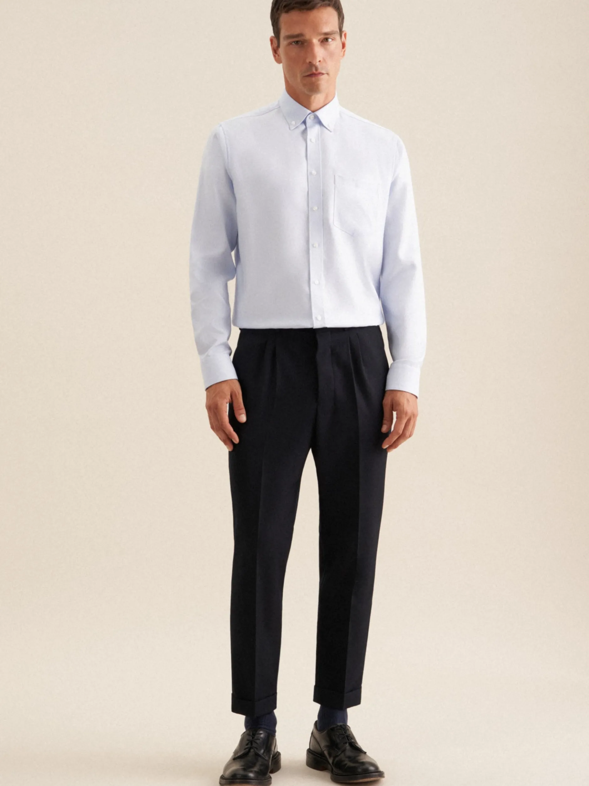 Seidensticker Herren Business Hemd - Regular Fit in hellblau