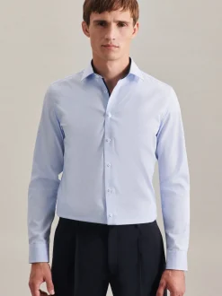 Seidensticker Herren Business Hemd - Slim Fit in hellblau