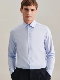 Seidensticker Herren Business Hemd - Slim Fit in hellblau
