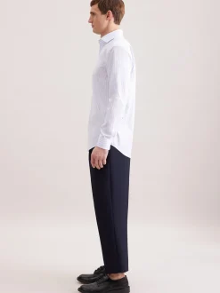 Seidensticker Herren Business Hemd - Regular Fit in weiß hellblau