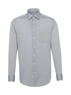 Seidensticker Herren Business Hemd - Regular Fit in grau