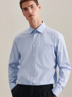 Seidensticker Herren Business Hemd - Regular Fit in hellblau