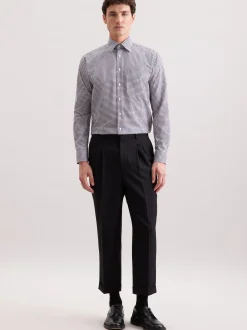 Seidensticker Herren Business Hemd - Regular Fit in blau