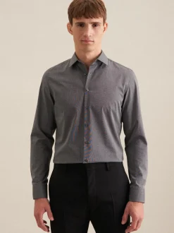 Seidensticker Herren Business Hemd - Slim Fit in grau