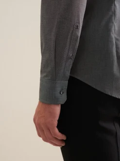 Seidensticker Herren Business Hemd - Slim Fit in grau