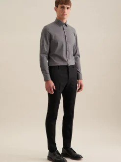 Seidensticker Herren Business Hemd - Slim Fit in grau