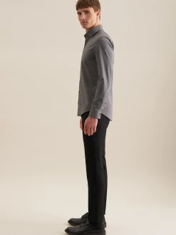 Seidensticker Herren Business Hemd - Slim Fit in grau