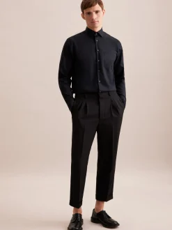 Seidensticker Herren Business Hemd - Regular Fit in schwarz