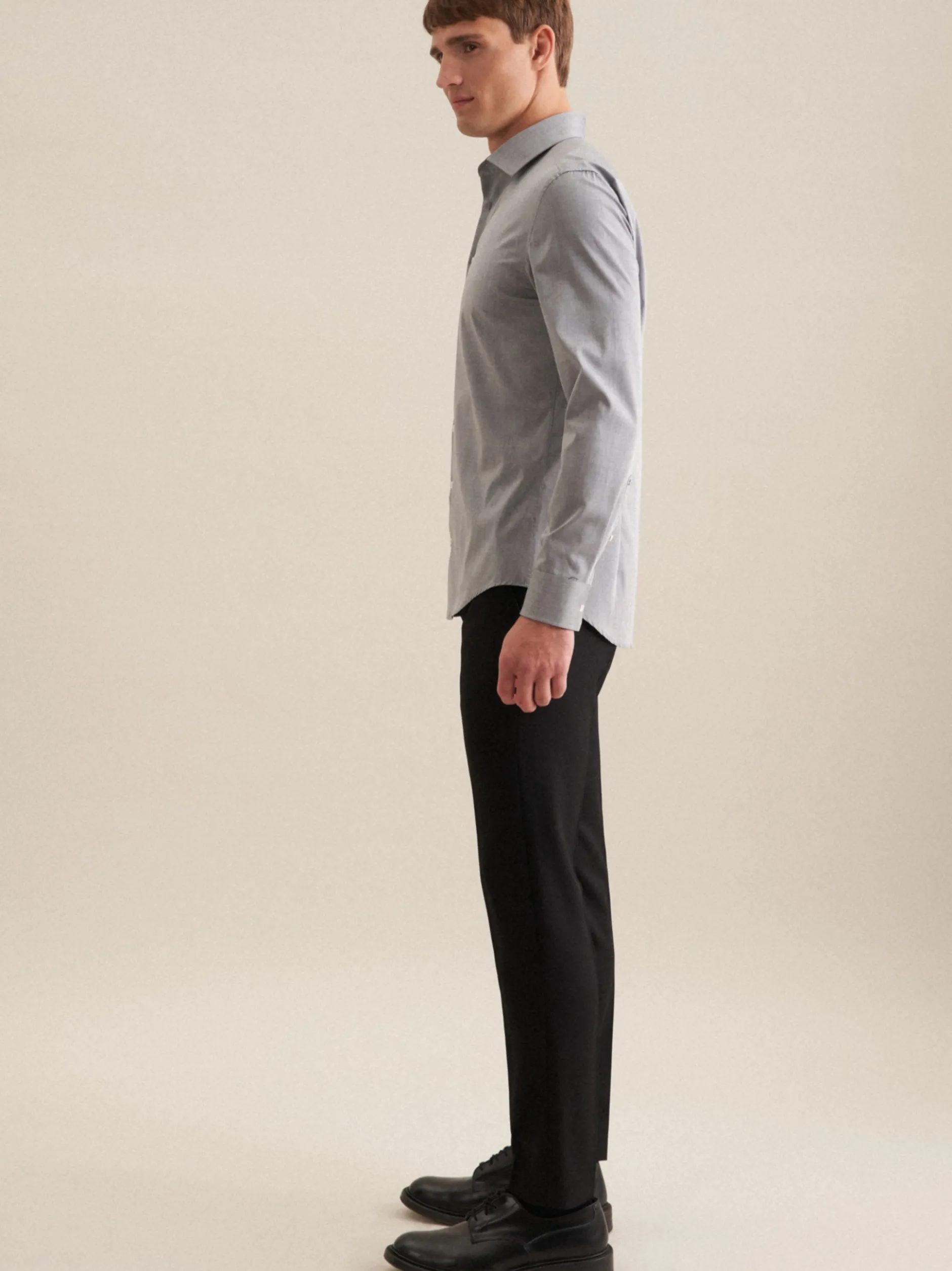 Seidensticker Herren Business Hemd - Slim Fit in grau