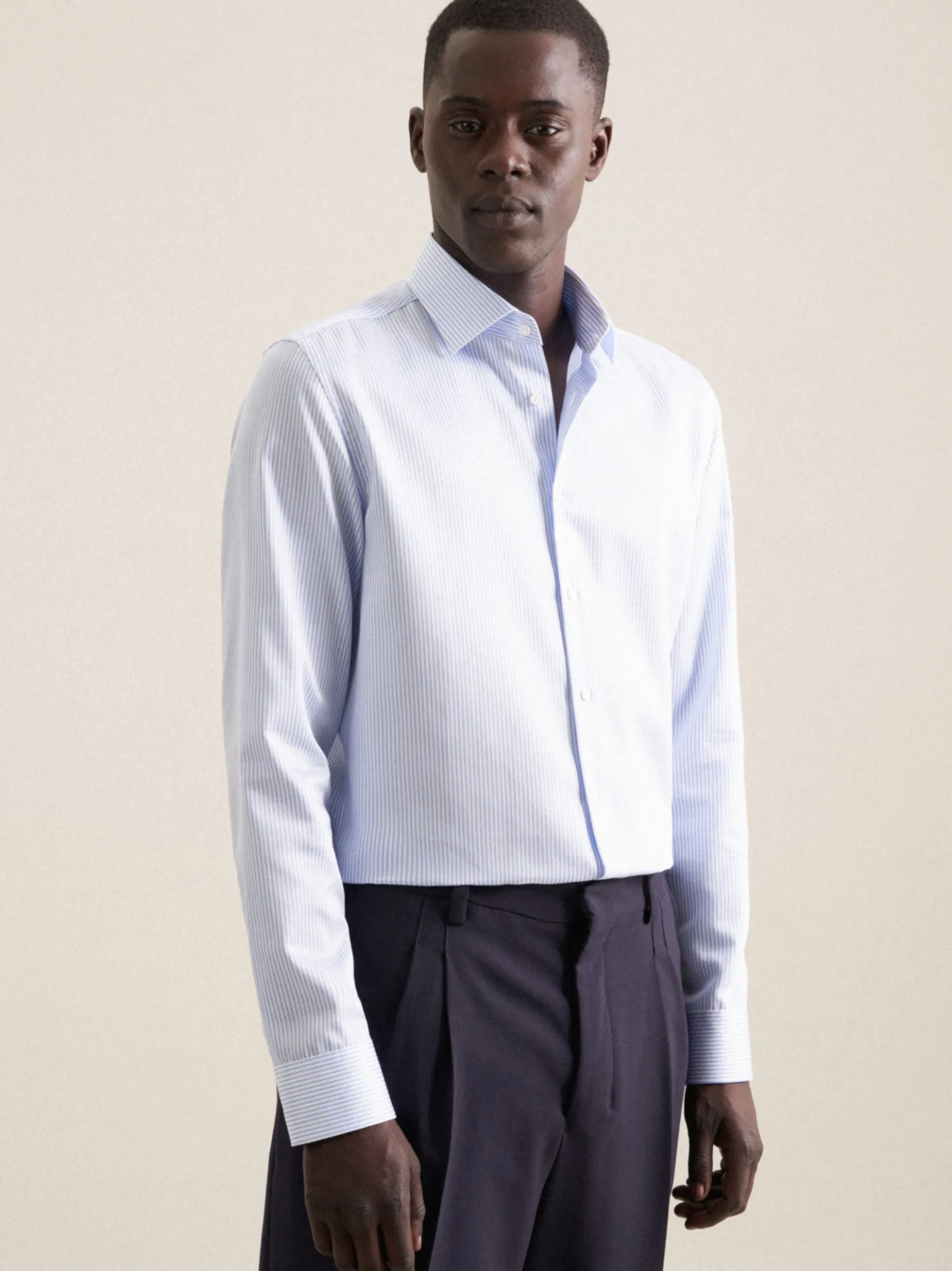 Seidensticker Herren Business Hemd - Slim Fit in hellblau