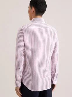 Seidensticker Herren Business Hemd - Slim Fit in weiß rot