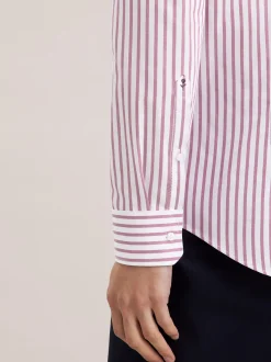 Seidensticker Herren Business Hemd - Slim Fit in weiß rot