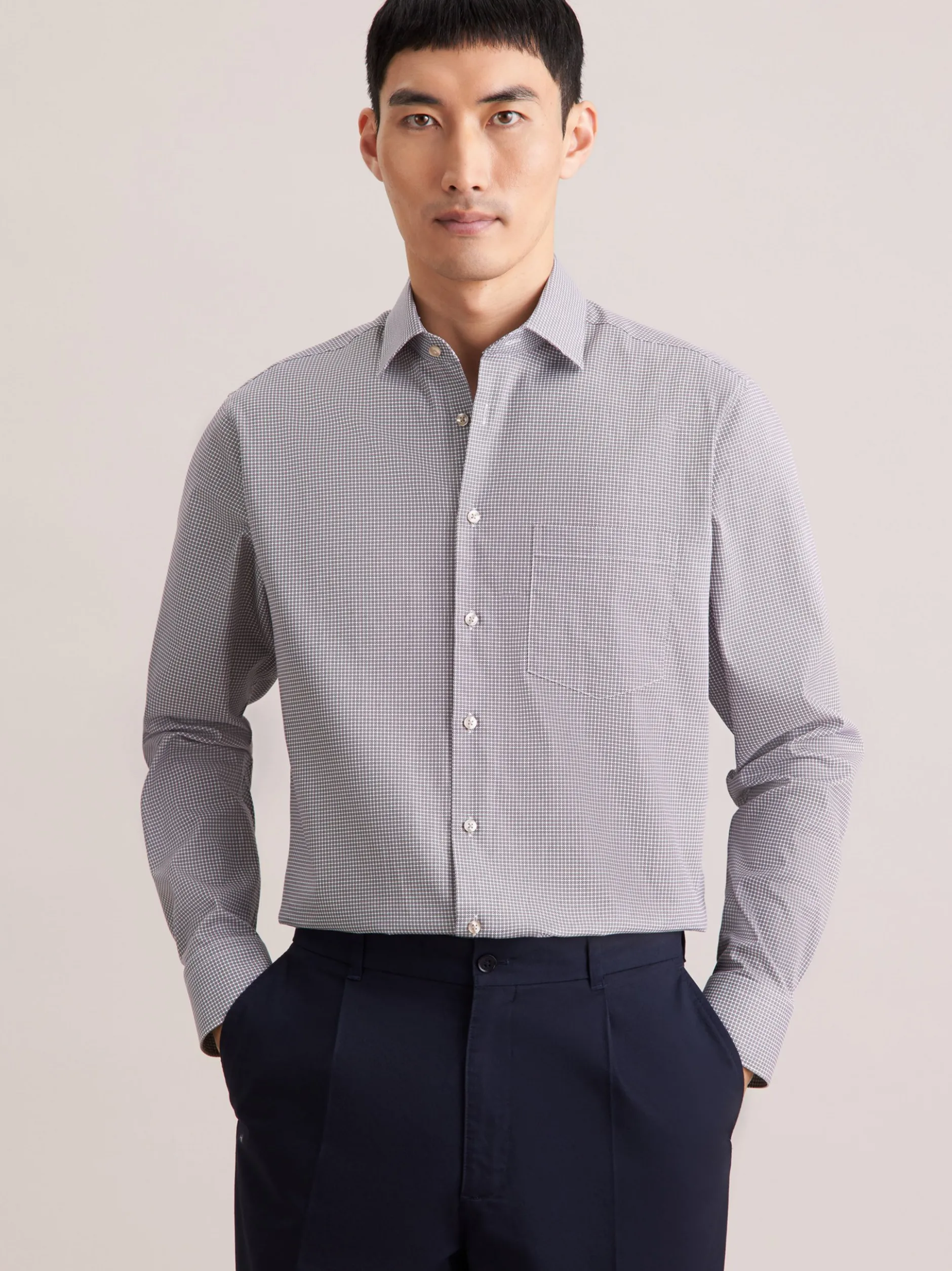 Seidensticker Herren Business Hemd - Regular Fit in grau