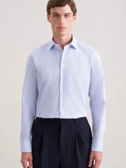 Seidensticker Herren Business Hemd - Slim Fit in blau