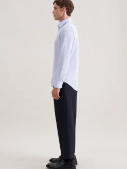 Seidensticker Herren Business Hemd - Slim Fit in blau