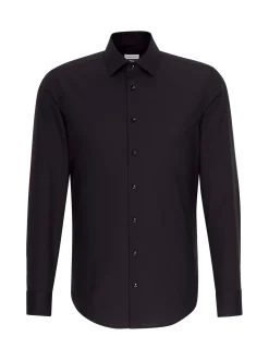Seidensticker Herren Business Hemd - Slim Fit in schwarz