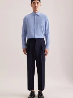 Seidensticker Herren Business Hemd - Shaped Fit in blau