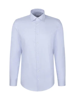 Seidensticker Herren Business Hemd - Slim Fit in blau