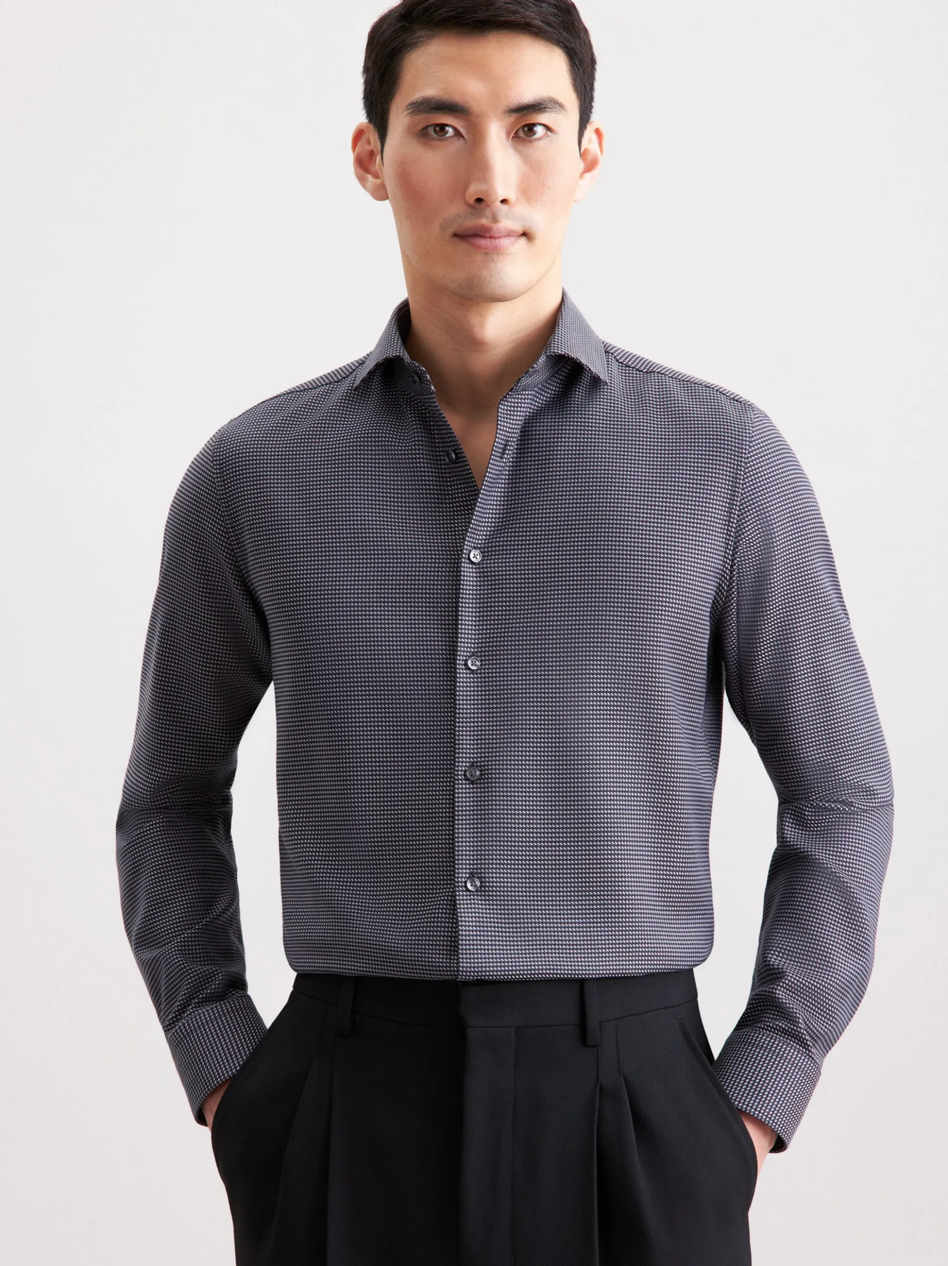 Seidensticker Herren Business Hemd - Shaped Fit in grau