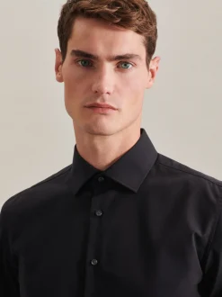 Seidensticker Herren Business Hemd - Slim Fit in schwarz