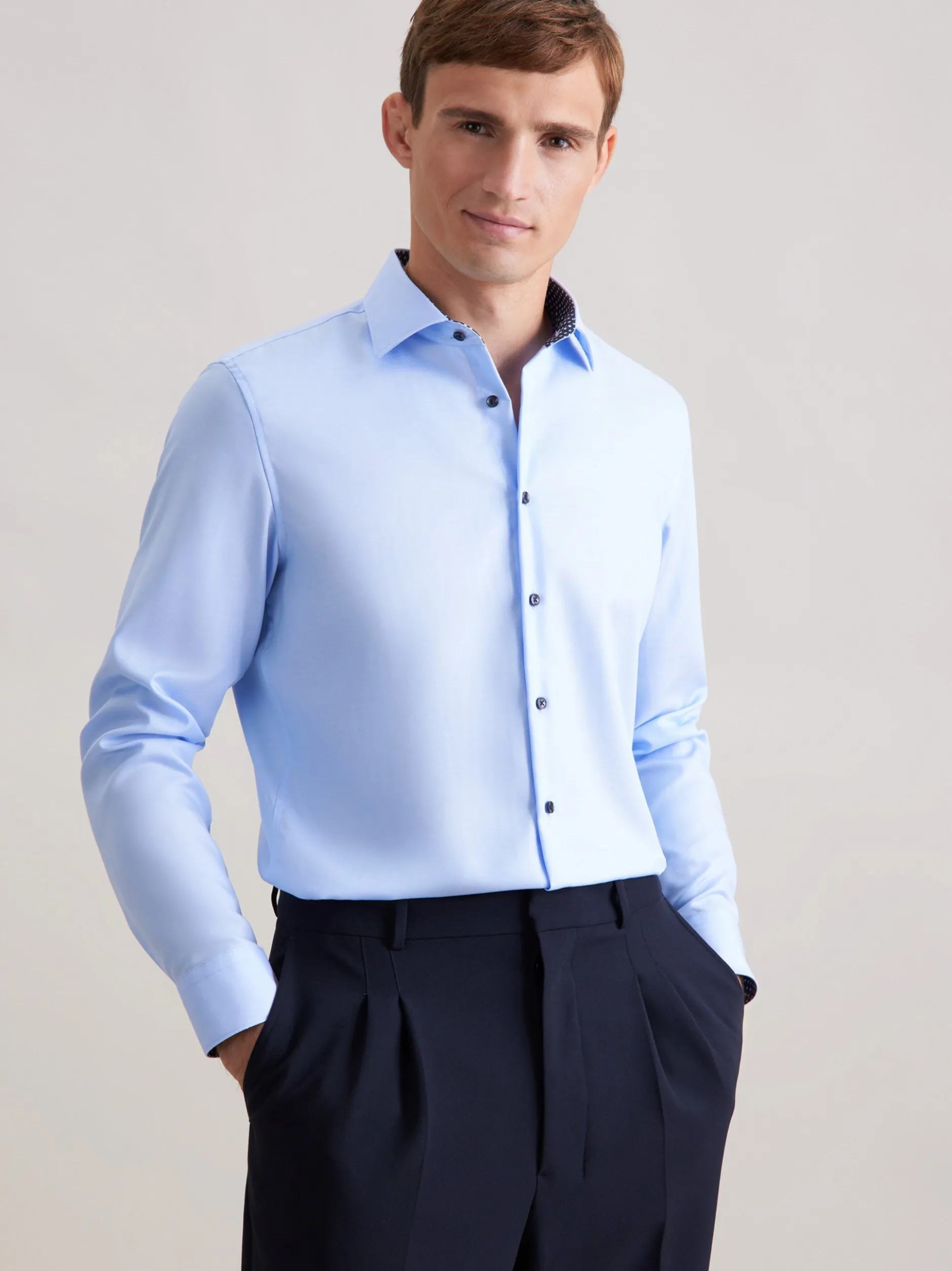 Seidensticker Herren Business Hemd - X-Slim Fit in hellblau