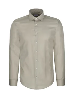 Seidensticker Herren Business Hemd - Shaped Fit in beige