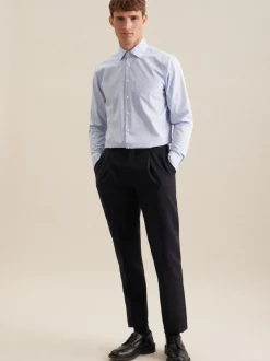 Seidensticker Herren Business Hemd - Regular Fit in blau