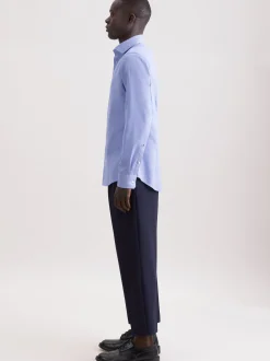 Seidensticker Herren Business Hemd - Shaped Fit in blau