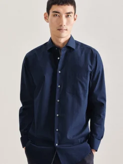 Seidensticker Herren Business Hemd - Regular Fit in blau
