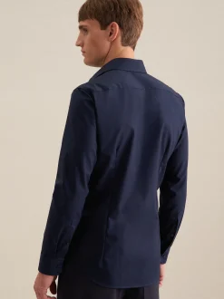 Seidensticker Herren Business Hemd - Slim Fit in blau